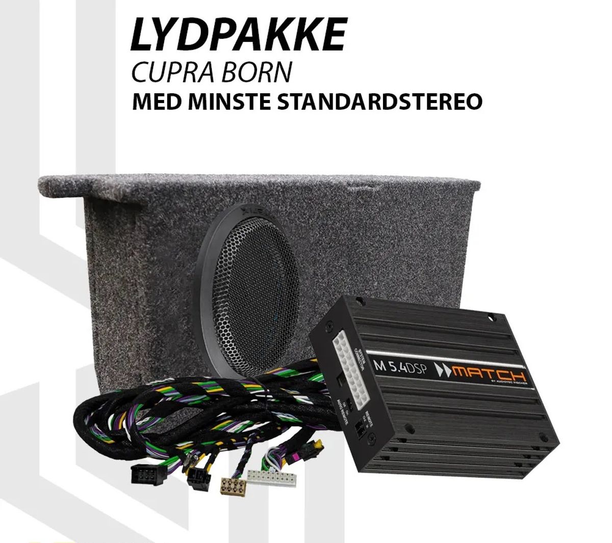 Match lydoppgraderingspakke Cupra Born Plug and Play oppgraderin