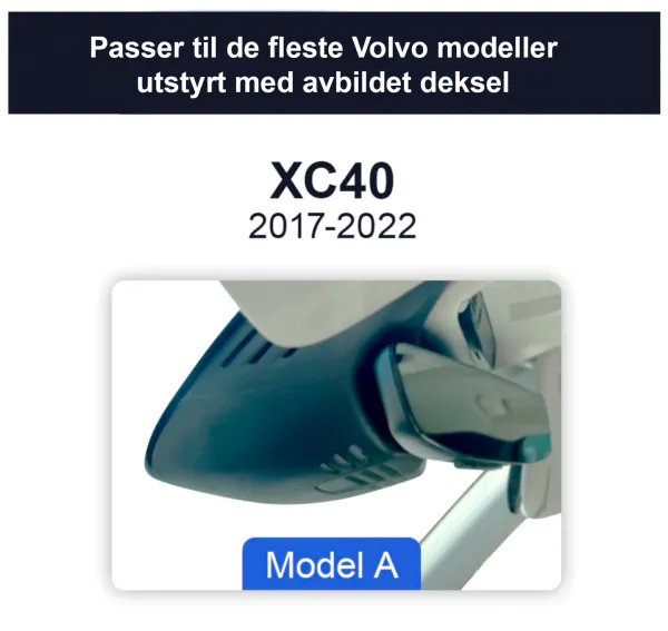 Hovedbilde Integrert Plug & Play 4K Dashcam Volvo XC40/EX40 Electric ...